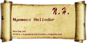 Nyemecz Heliodor névjegykártya